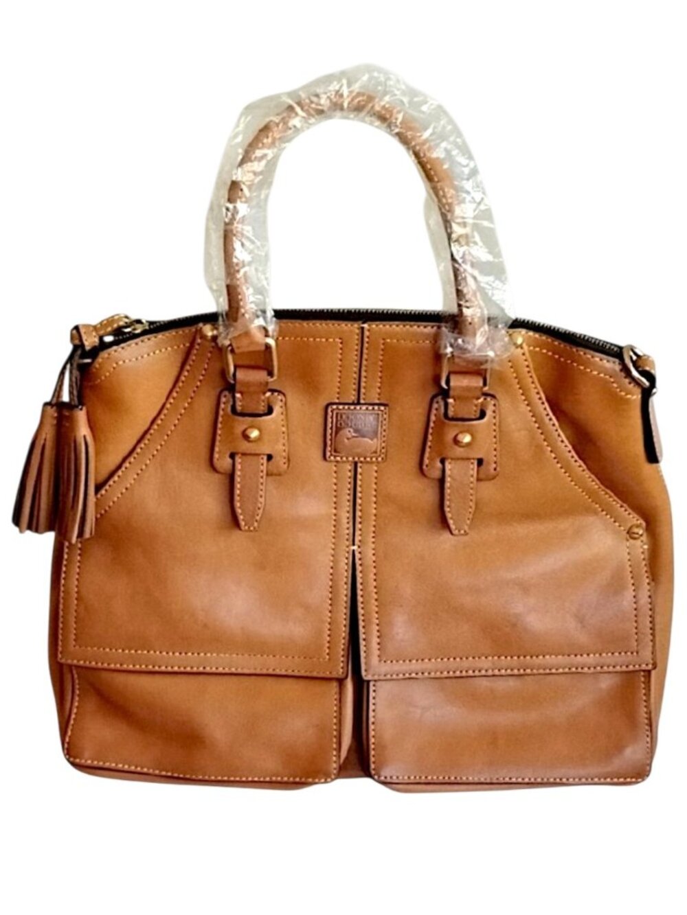 NWT Florentina Clayton Leather Satchel Natural 8L419-NA - Picture 2 of 14